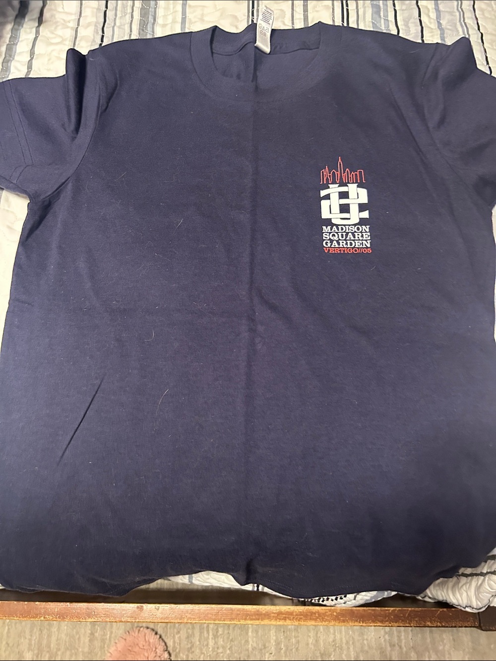 American Apparel Navy U2 2005 Vertigo T-Shirt. Runs small.